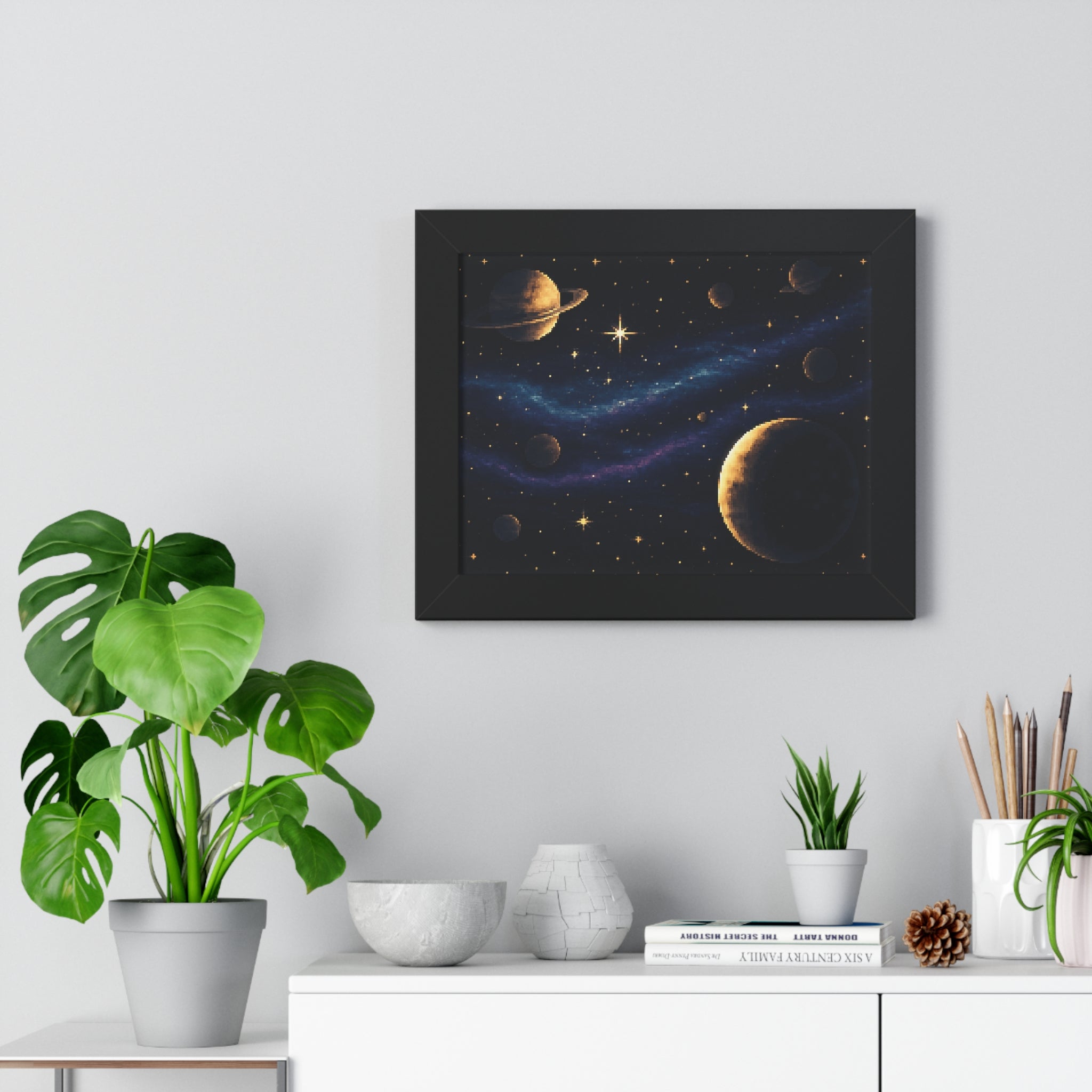 Cosmic Space Framed Poster - Astronaut Wall Art for Home Decor