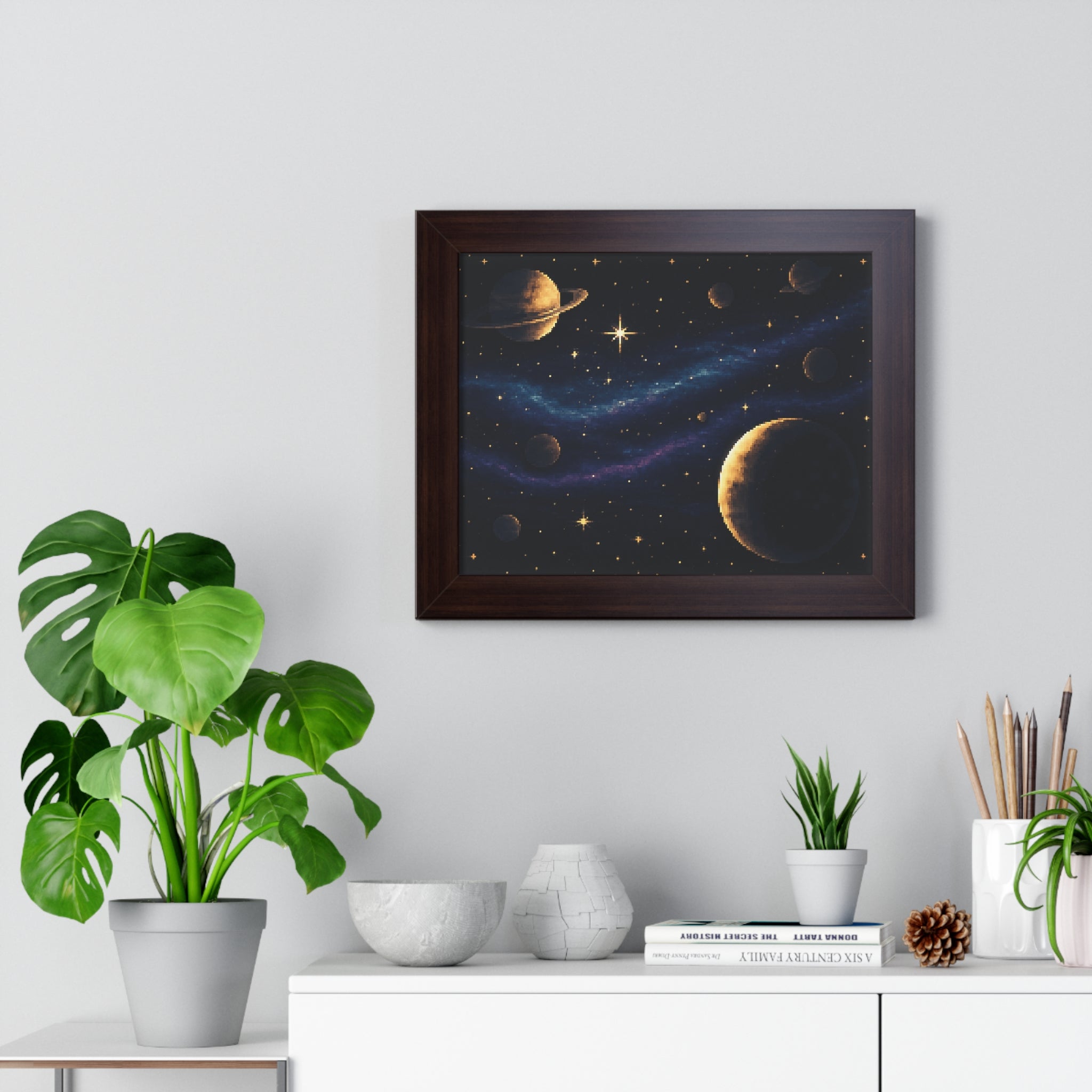 Cosmic Space Framed Poster - Astronaut Wall Art for Home Decor