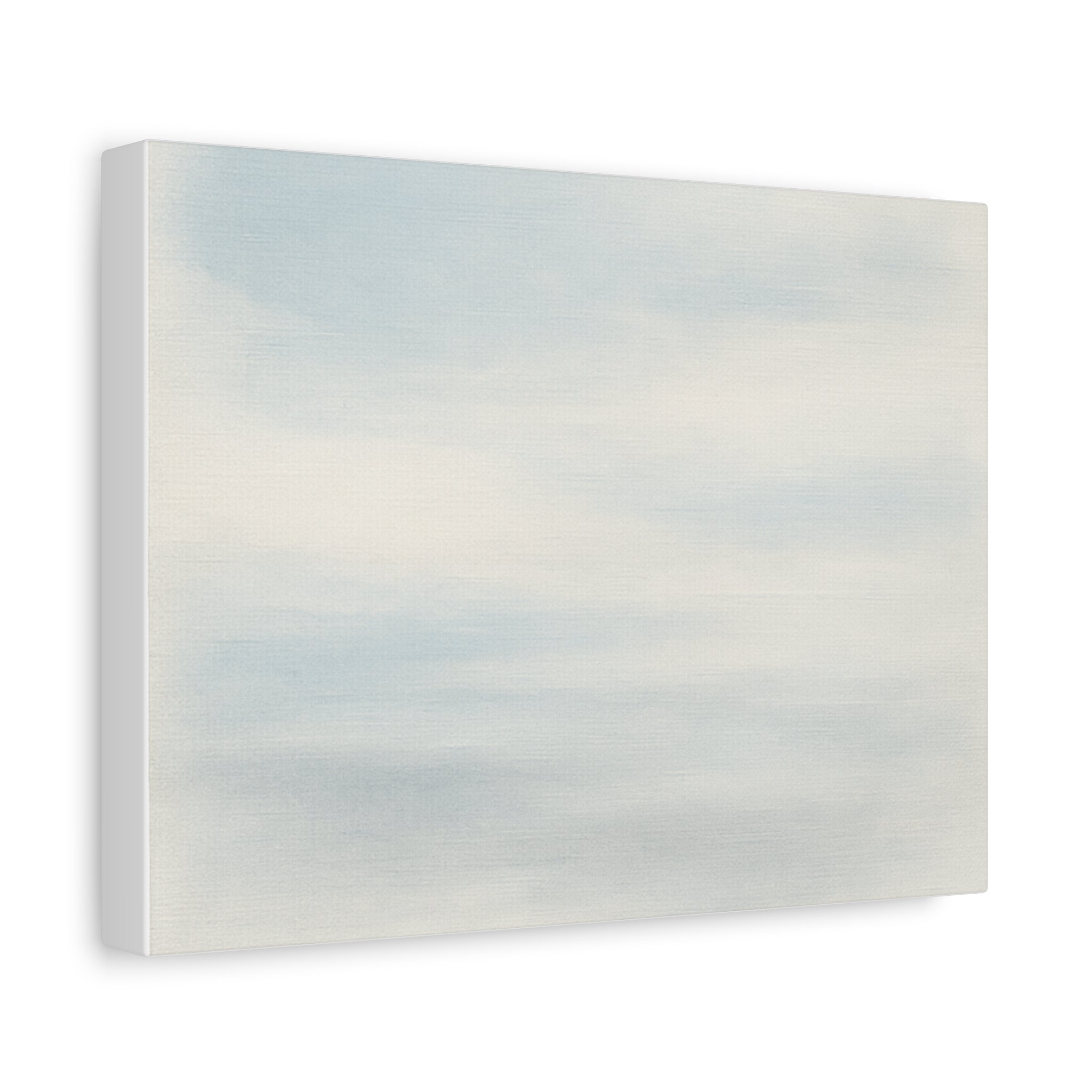 Stretched Canvas Wall Art - Soft Blue Abstract Decor for Home