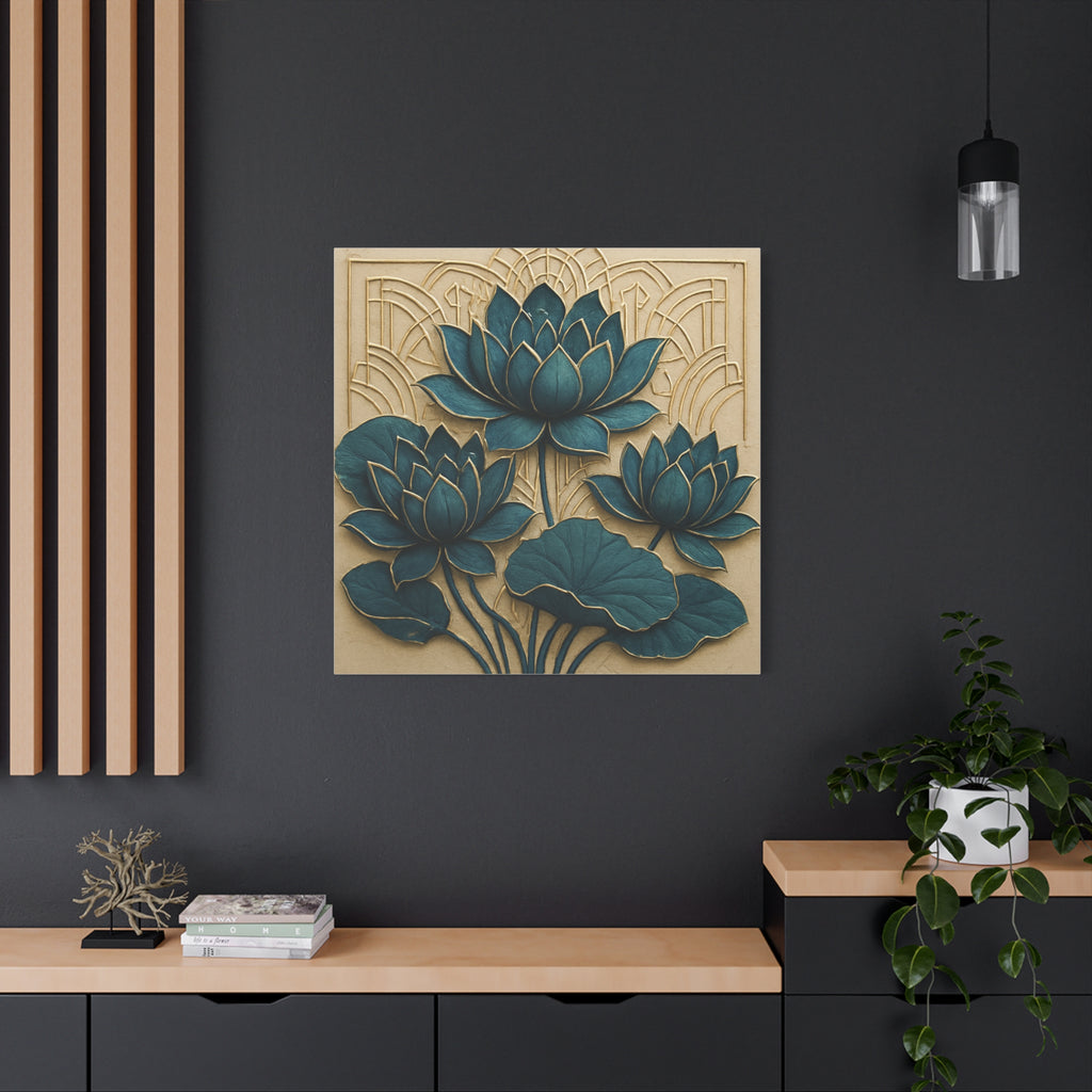 Lotus Flower Wall Art Canvas