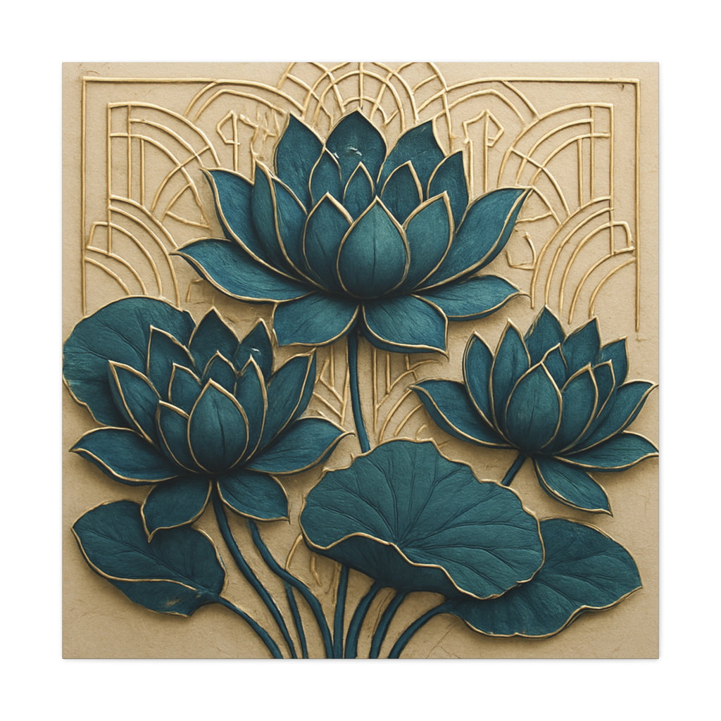 Lotus Flower Wall Art Canvas