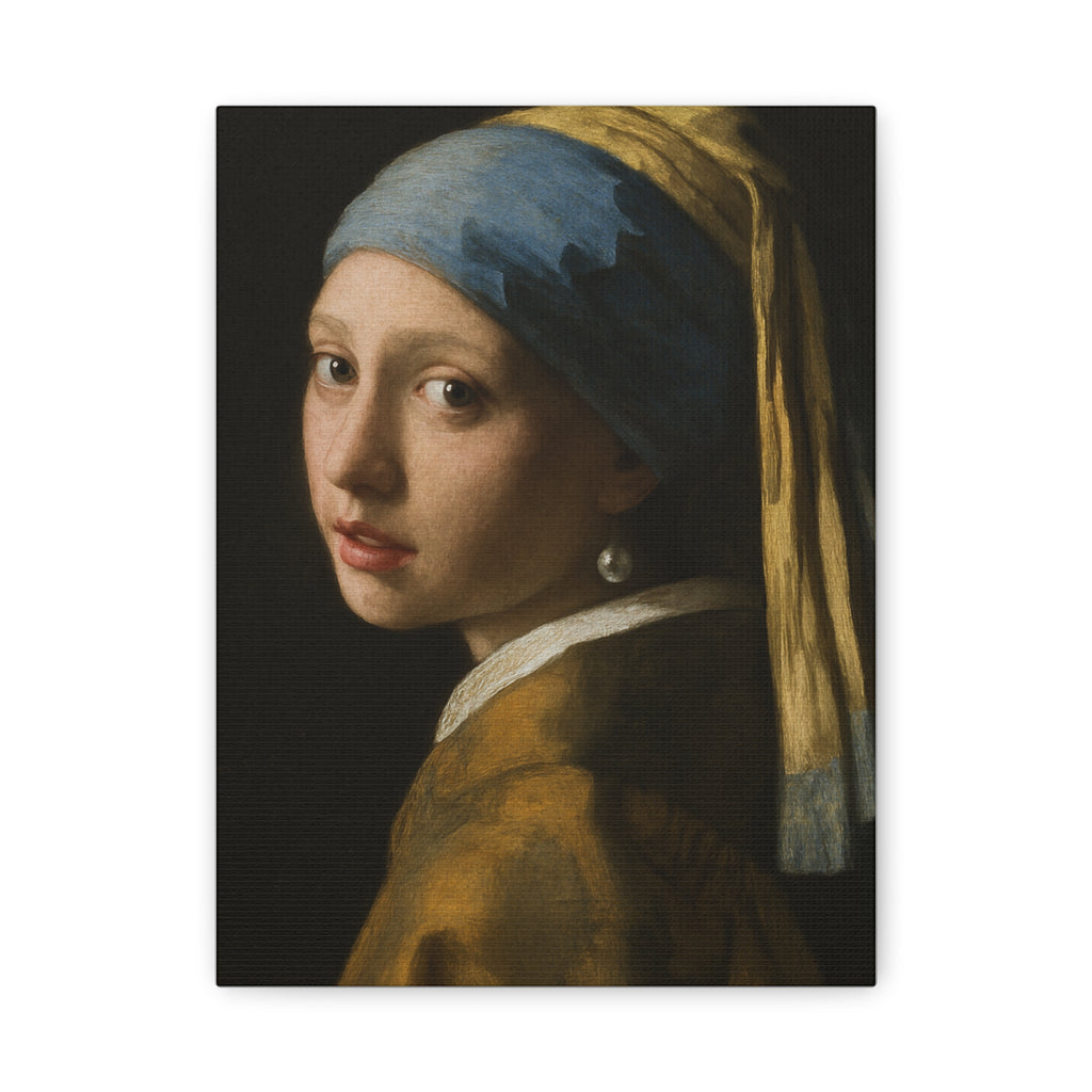 Stretched Canvas Art Print - Girl with a Pearl Earring