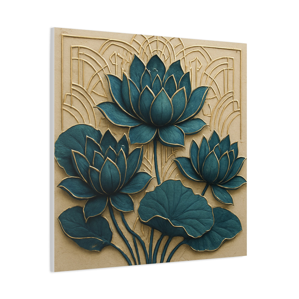 Lotus Flower Wall Art Canvas