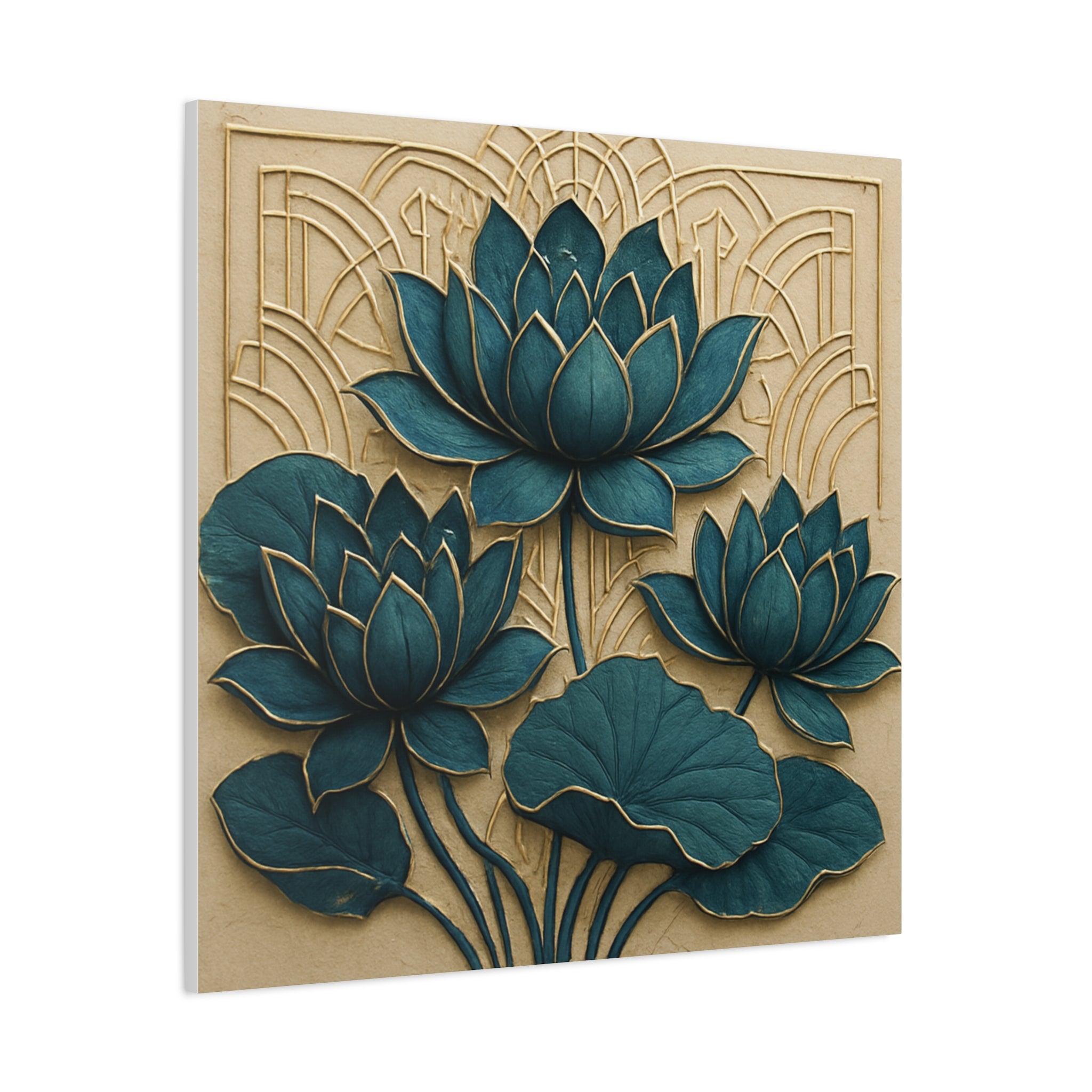 Lotus Flower Wall Art Canvas