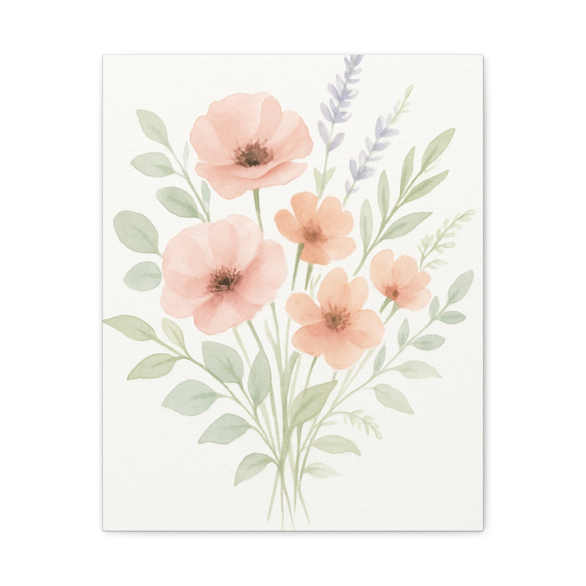 Floral Watercolor Canvas Art