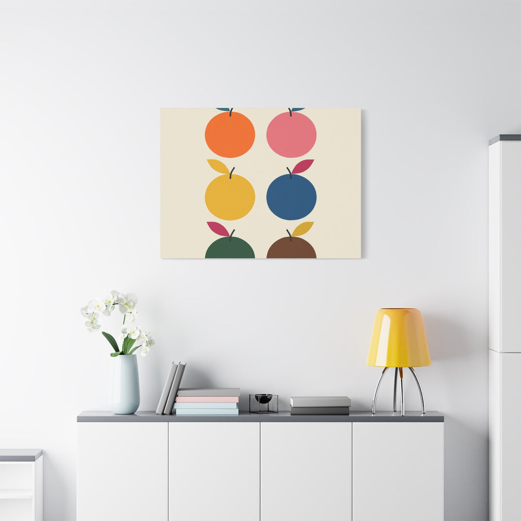 Colorful Fruit Print Canvas Wall Art