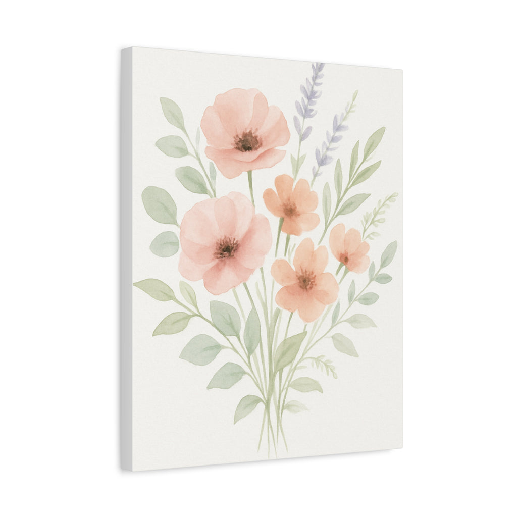 Floral Watercolor Canvas Art