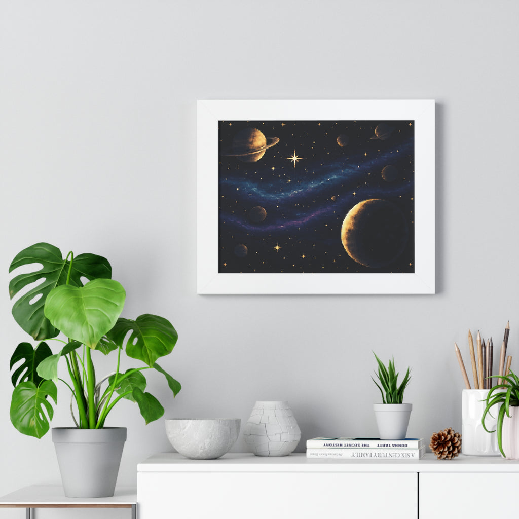 Cosmic Space Framed Poster - Astronaut Wall Art for Home Decor
