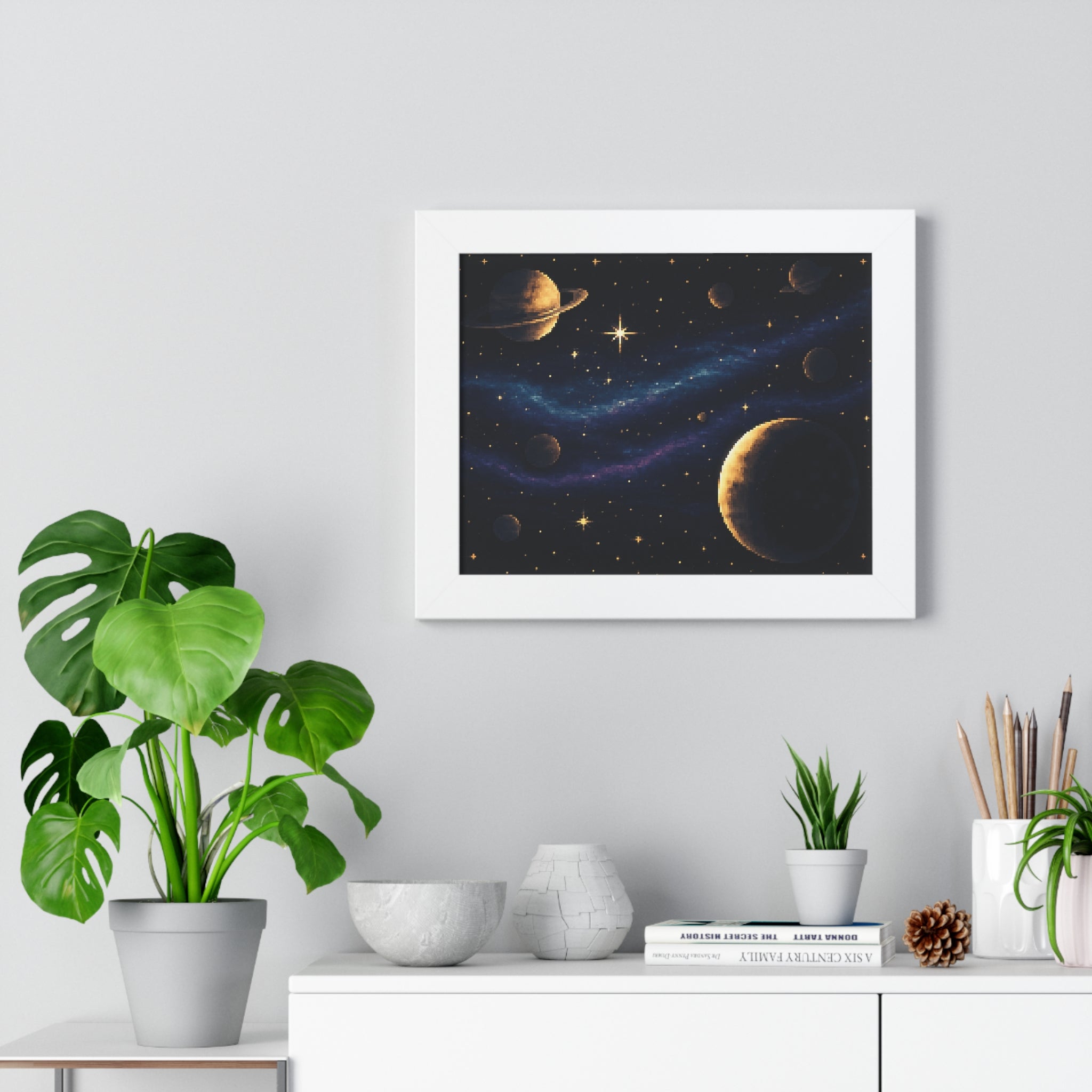 Cosmic Space Framed Poster - Astronaut Wall Art for Home Decor