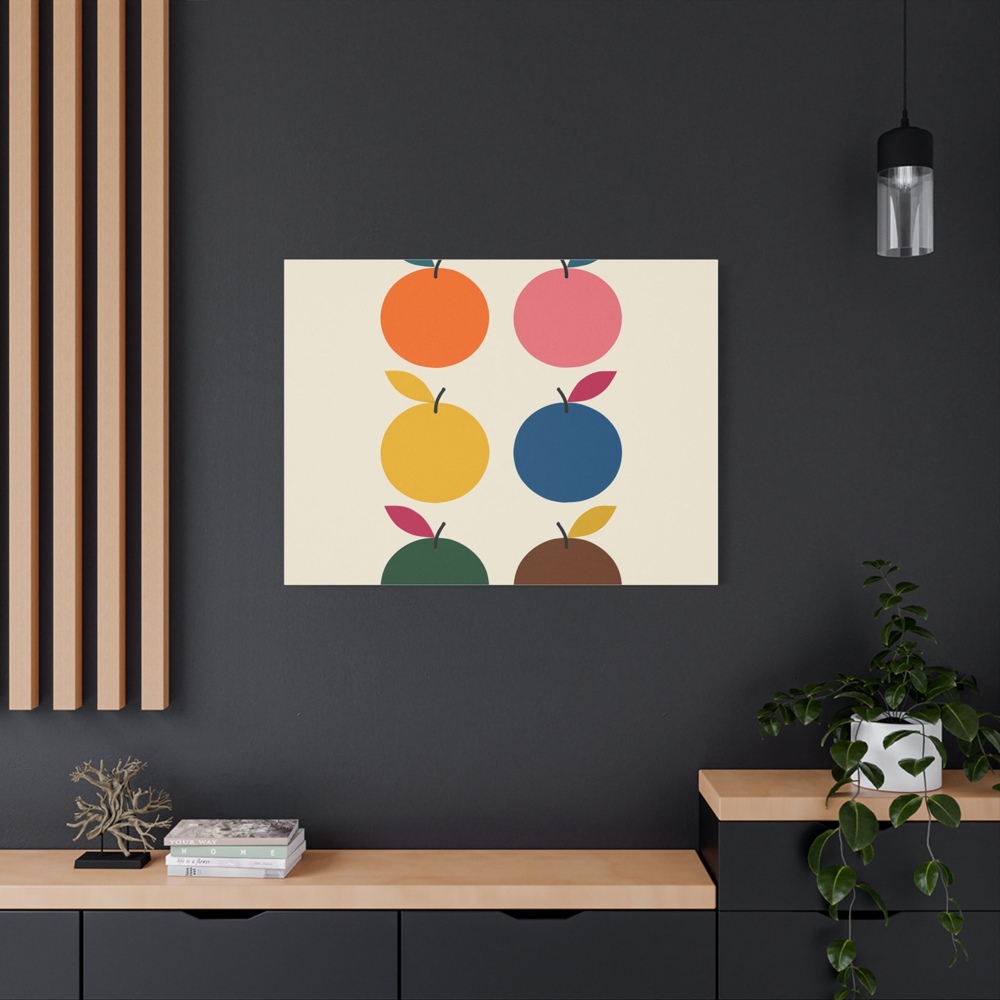 Colorful Fruit Print Canvas Wall Art