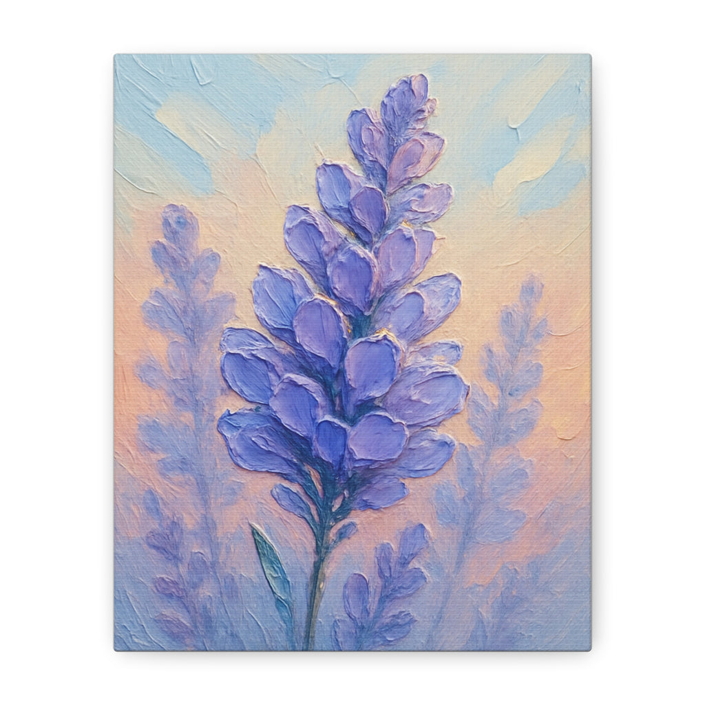 Lavender Blossom Canvas Art - Stretched Wall Decor